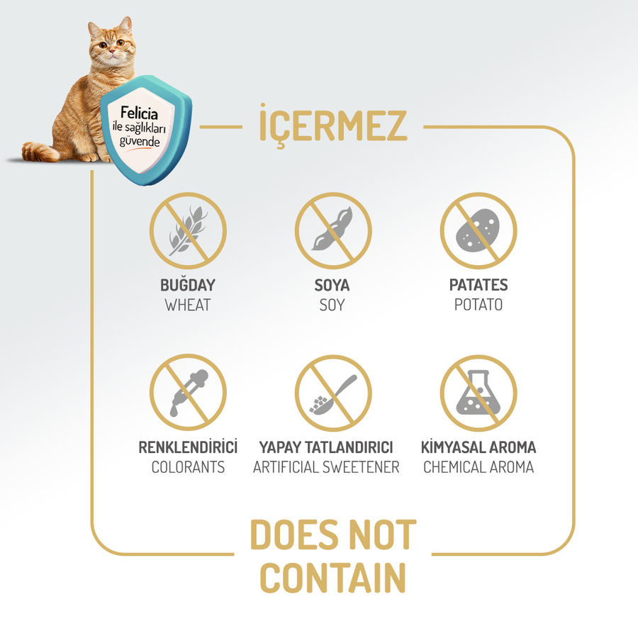Felicia 12 Kg Kolajenli Tavuklu Az Tahıllı Yavru Kedi Maması HypoAllergenic Kedi Maması
