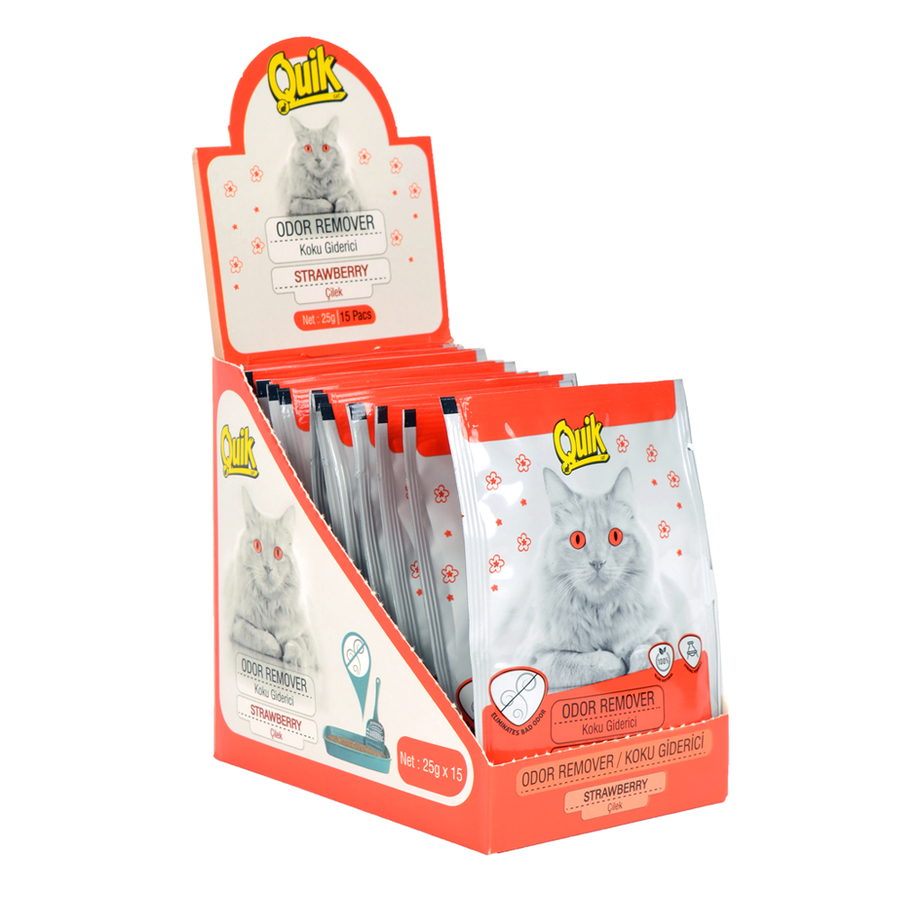 QUIK Koku Giderici Çilekli 25 gr - 15 Adet QUIK Koku Giderici Çilekli 25 gr - 15 Adet