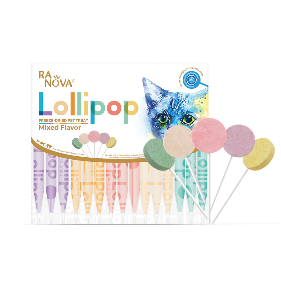 Ranova Kediler için Karışık Lezzetli Lolipop *1.4g *15'li Ranova Kediler için Karışık Lezzetli Lolipop *1.4g *15'li
