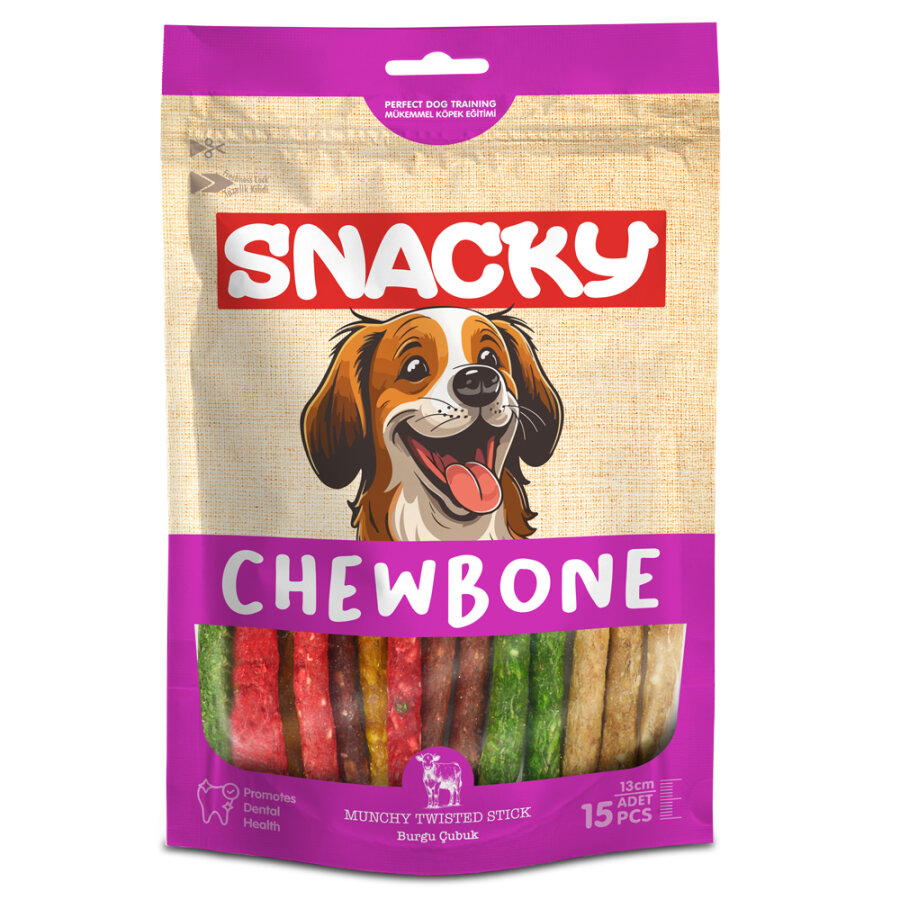 Snacky Munchy Köpek Burgu Çubuk 15'li *13cm *105g *6 Paket