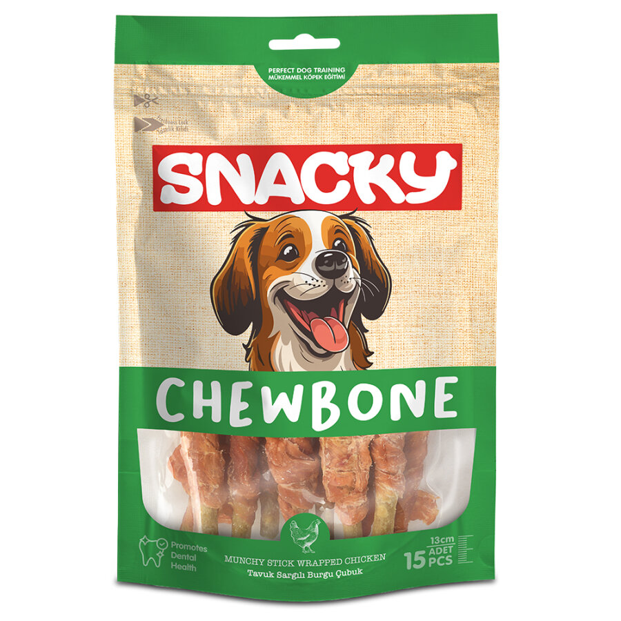 Snacky Munchy Tavuk Sargılı Köpek Ödül 10'lu *13cm *120g *6 Paket Snacky Munchy Tavuk Sargılı Köpek Ödül 10'lu *13cm *120g *6 Paket