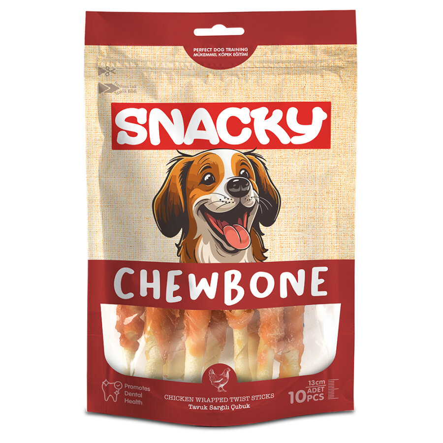 Snacky T. Tavuk Sargılı Çubuk Köpek Ödül 10'lu *13cm *100g *6 Paket. Snacky T. Tavuk Sargılı Çubuk Köpek Ödül 10'lu *13cm *100g *6 Paket.