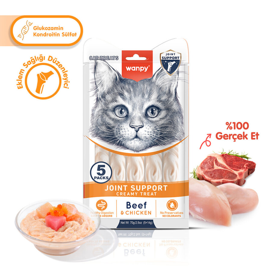 Wanpy Bone Support Sığır Eti&Tavuk 12'li-F.Krema Ödül 5x14gr Wanpy Bone Support Sığır Eti&Tavuk 12'li-F.Krema Ödül 5x14gr
