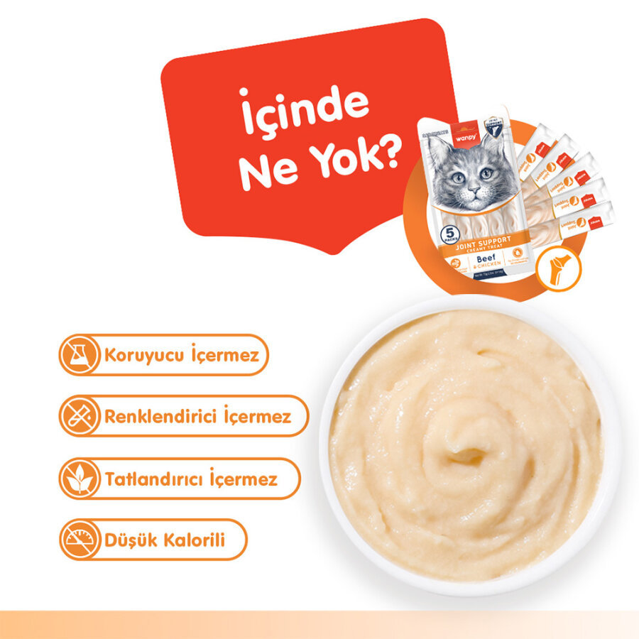 Wanpy Bone Support Sığır Eti&Tavuk 12'li-F.Krema Ödül 5x14gr Wanpy Bone Support Sığır Eti&Tavuk 12'li-F.Krema Ödül 5x14gr