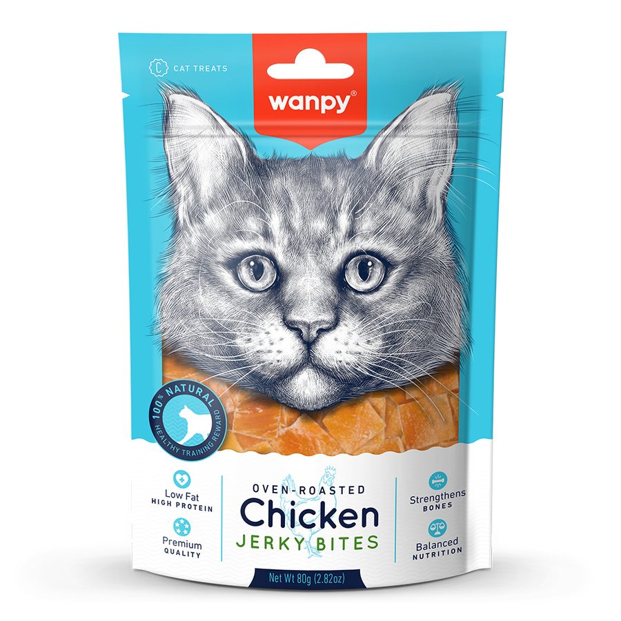 Wanpy Gerçek Tavuk Yumuşak Kedi Ödülü 80 gr Wanpy Gerçek Tavuk Yumuşak Kedi Ödülü 80 gr