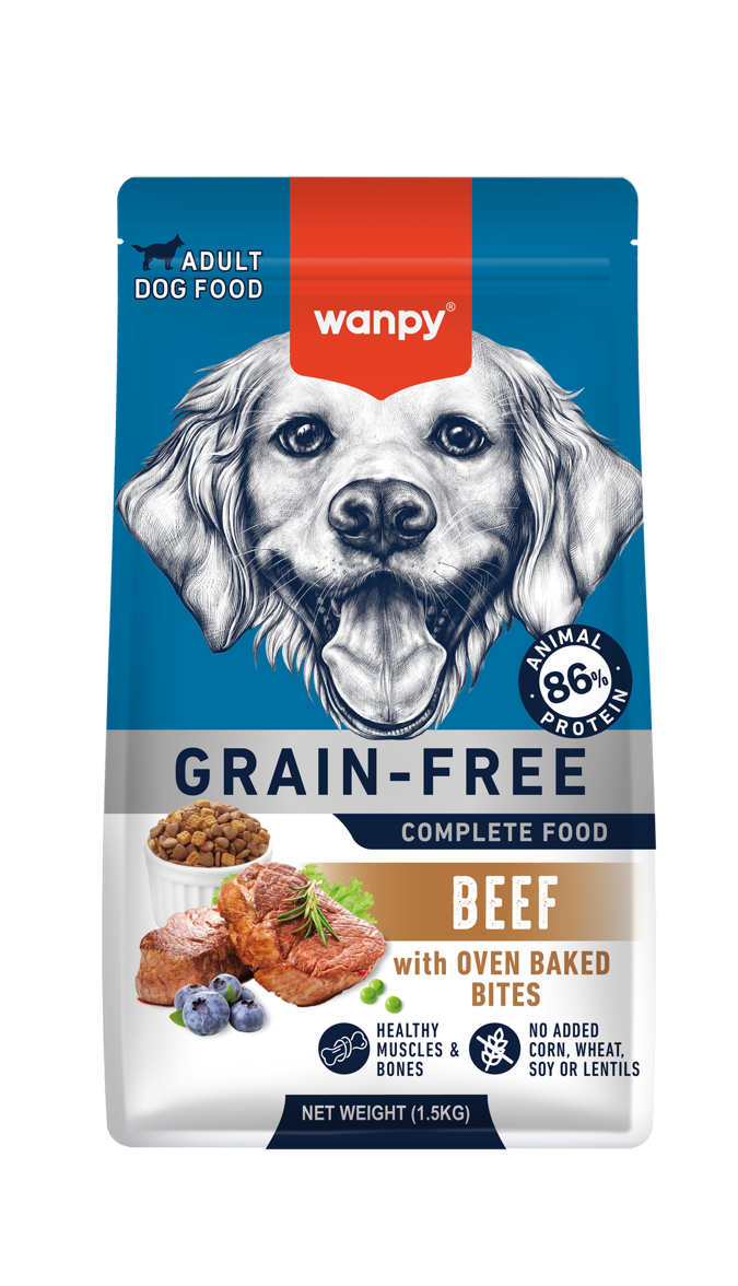 Wanpy Tahılsız Sığır Etli Yetişkin Köpek Maması 1,5 kg