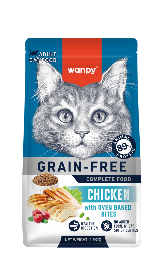 Wanpy Tahılsız Tavuklu Yetişkin Kedi Maması 1,5 kg