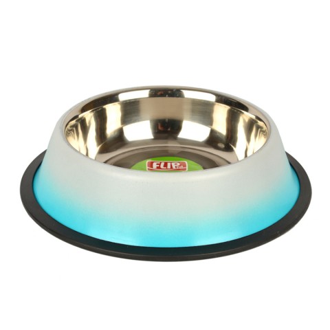 24 Oz. KE-3204DS Kaymaz 720 ml Çift Renkli Çelik Mama Kabı