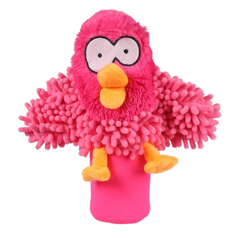 304/450758 Köpek Pembe Peluş Kaplı Pet Şişeli Oyuncak  27  cm