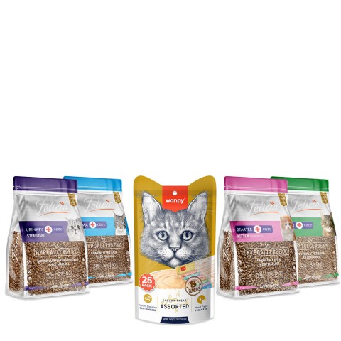 Felicia 1 Kg Mama Seti+Wanpy Mix Kedi Ödülü - MART