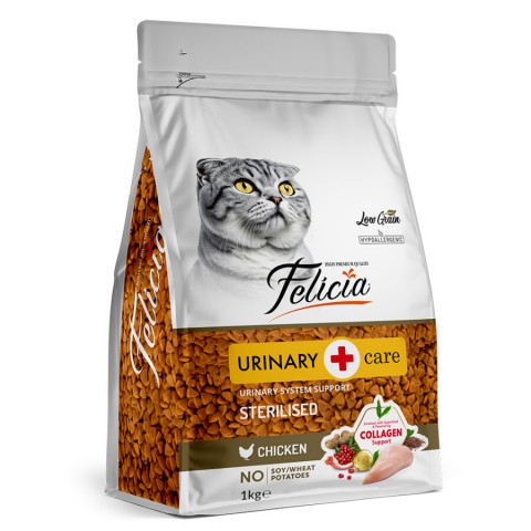Felicia 12x1 Kg Kolajenli Tavuklu Az Tahıllı Kısırlaştırılmış Kedi Maması HypoAllergenic Kedi Maması