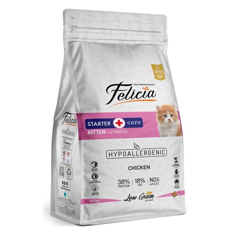 Felicia 400g Tavuklu Az Tahıllı Yavru Kedi Maması 12 Adet