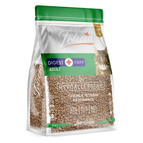 Felicia 5x1 Kg Tavuklu Az Tahıllı Yetişkin Kedi Maması HypoAllergenic Kedi Maması