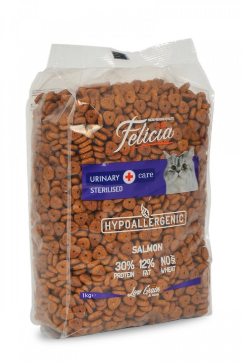 Felicia 12x1 Kg Somonlu Az Tahıllı Kısırlaştırılmış Kedi Maması HypoAllergenic Kedi Maması