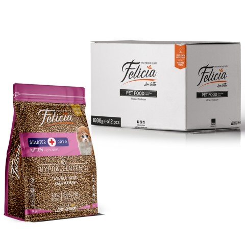 Felicia 12x1 Kg Tavuklu Az Tahıllı Yavru Kedi Maması HypoAllergenic Kedi Maması