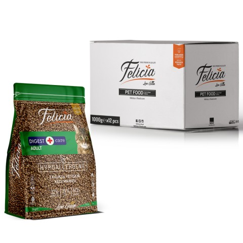Felicia 12x1 Kg Tavuklu Az Tahıllı Yetişkin Kedi Maması HypoAllergenic Kedi Maması