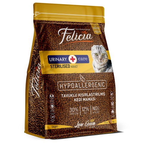 Felicia 5x1 Kg Tavuklu Az Tahıllı Kısırlaştırılmış Kedi Maması HypoAllergenic Kedi Maması