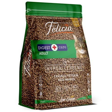 Felicia 5x1 Kg Tavuklu Az Tahıllı Yetişkin Kedi Maması HypoAllergenic Kedi Maması