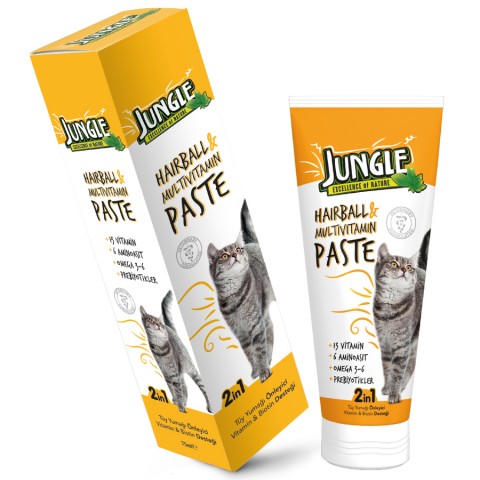 Jungle Cat Anti-Hairball & Multivitamin Kedi Macunu 75 ml - 6 Adet