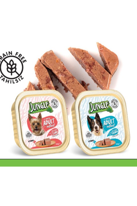 Jungle Köpek 100 Gr Tahılsız Somonlu Pate Alucup