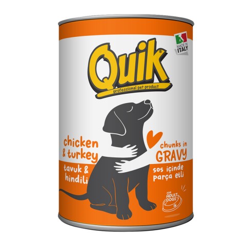 Quik Köpek 415 gr Tavuk-Hindi Konserve 24 Adet
