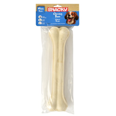 Snacky Beyaz Köpek Çiğneme Kemiği 25cm *245g *10 Paket