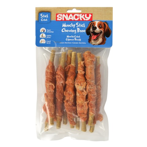 Snacky Munchy Tavuk Sargılı Köpek Ödül 10'lu *13cm *120g *6 Paket