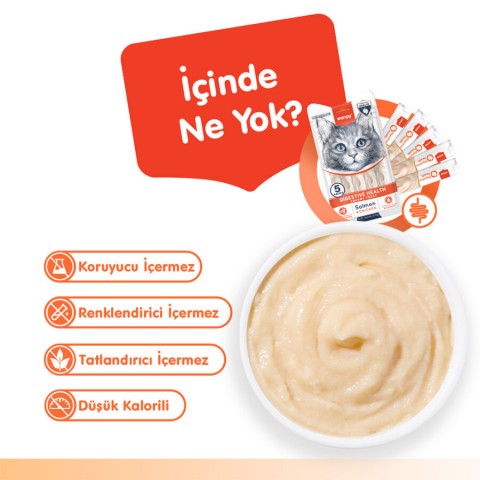 Wanpy Digestive Health Somon Balığı&Tavuk 12'li-F.Krema Ödül 5x14gr