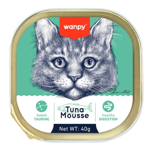 Wanpy Kedi 40g 6'lı Ton Balıklı Alutray Yaş Mama