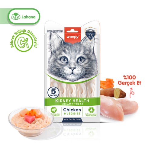 Wanpy Kidney Health Tavuk&Sebze 12'li-F.Krema Ödül 5x14gr