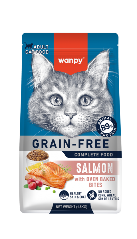 Wanpy Tahılsız Somonlu Yetişkin Kedi Maması 1,5 kg