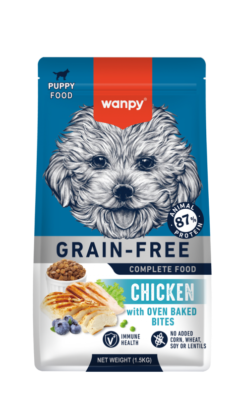 Wanpy Tahılsız Tavuklu Yavru Köpek Maması 1,5 kg
