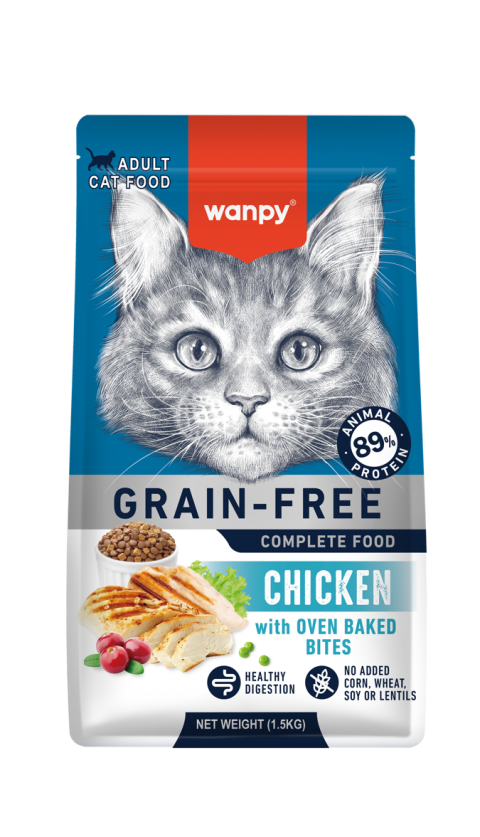 Wanpy Tahılsız Tavuklu Yetişkin Kedi Maması 1,5 kg
