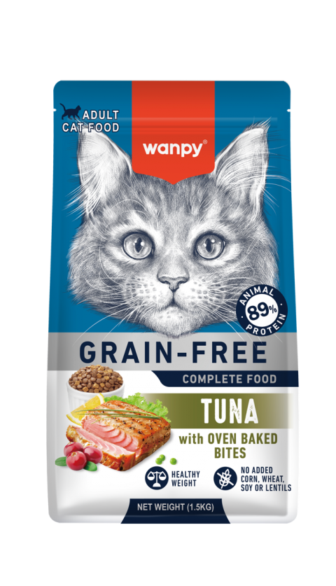 Wanpy Tahılsız Ton Balıklı Yetişkin Kedi Maması 1,5 kg